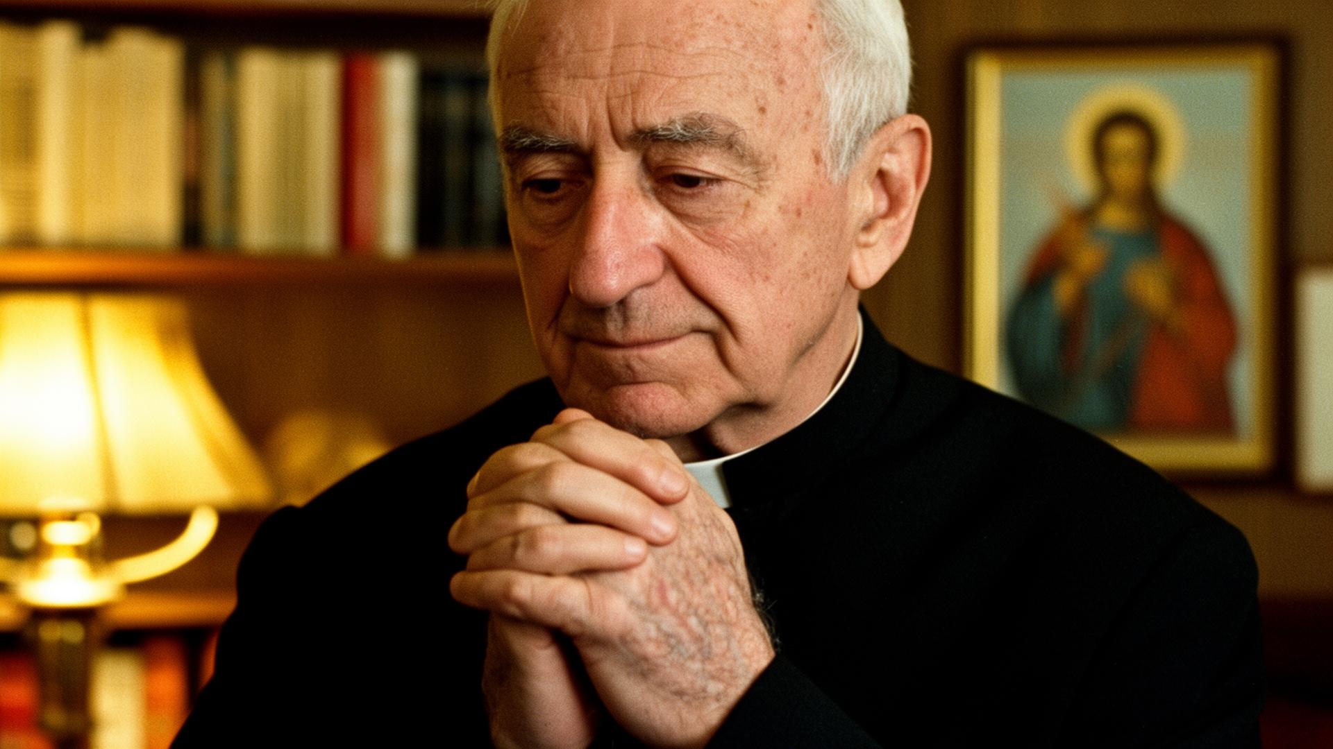 Padre Antônio Soares em oração